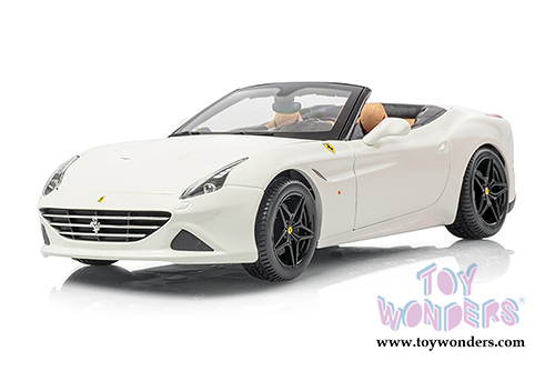 BBurago Ferrari Race & Play - Ferrari California T Open Top (1/18 scale diecast model car, White) 16007W