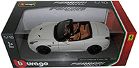 Show product details for BBurago Ferrari Race & Play - Ferrari California T Open Top (1/18 scale diecast model car, White) 16007W