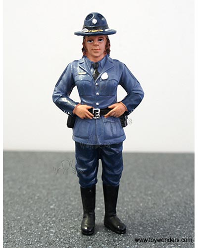 American Diorama Figurine - State Trooper Sharon Figure (1/18 scale, Blue) 16109