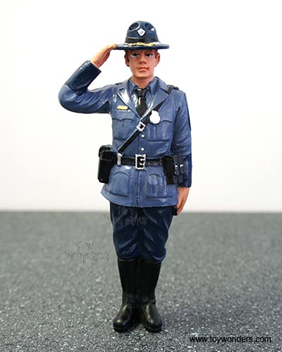 American Diorama Figurine - State Trooper Brian Figure (1/18 scale, Blue) 16110