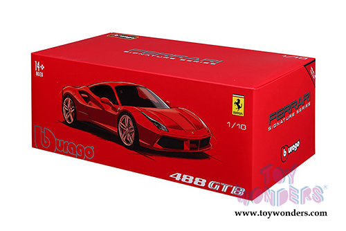 BBurago Signature Series - Ferrari 488 GTB Hard Top (1/18 scale diecast model car, Red) 16905R