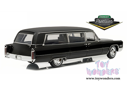 Greenlight Precision Collection - Cadillac S&S Limousine Hard Top (1966, 1/18 scale diecast model car, Black) 18002