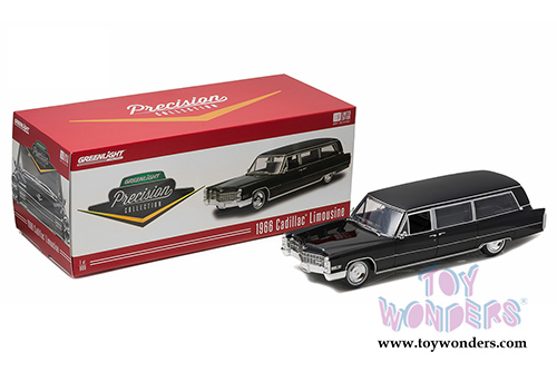 Greenlight Precision Collection - Cadillac S&S Limousine Hard Top (1966, 1/18 scale diecast model car, Black) 18002