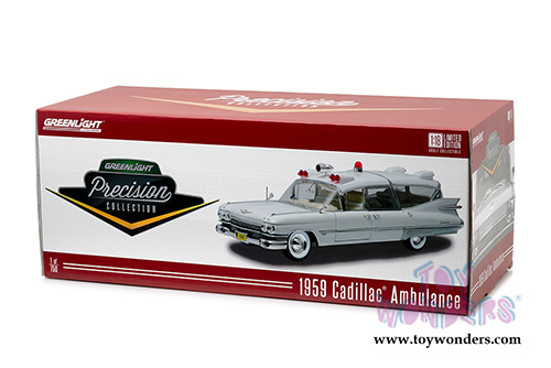 Greenlight Precision Collection - Cadillac Ambulance Hard Top (1959, 1/18 scale diecast model car, White) 18004