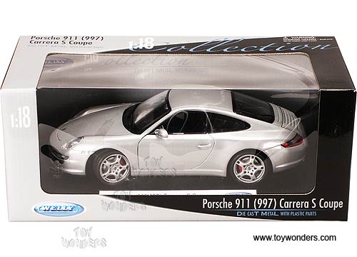 Welly Porsche 911 997 Carrera S Coupe Hard Top 118 Silver 18004