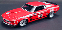Show product details for Acme - Allan Moffat #9 Coca-Cola Boss 302 Trans Am Mustang Hard Top (1969, 1/18 scale diecast model car, Red) 1801820