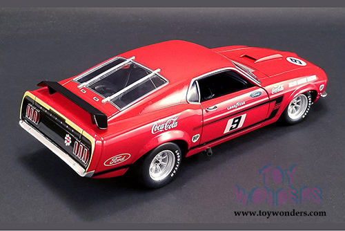 Acme - Allan Moffat #9 Coca-Cola Boss 302 Trans Am Mustang Hard Top (1969, 1/18 scale diecast model car, Red) 1801820