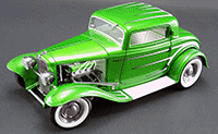 Show product details for Acme - Grand National Deuce Series Ford 3-Window Coupe Release No. 6 (1932, 1/18 scale diecast model car, Green) 1805011