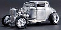 Show product details for Acme -  Hammered Steel Ford 5 Window Hot Rod Coupe (1932, 1/18 scale diecast model car, Steel) 1805013