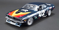 Show product details for Acme - Plymouth Barracuda Trans Am #42 "Swede Savage" Hard Top (1970, 1/18 scale diecast model car, Dark Blue) 1806103