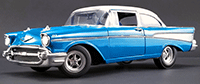 Show product details for Acme - Chevrolet® Bel Air® Hot Rod Hard Top (1957, 1/18 scale diecast model car, Harbor Blue) 1807004