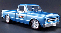 Show product details for Acme - Chevrolet C-10 Nickey Chevrolet Custom Shop Pickup Truck (1967, 1/18 scale diecast model car, Marina Blue) 1807205
