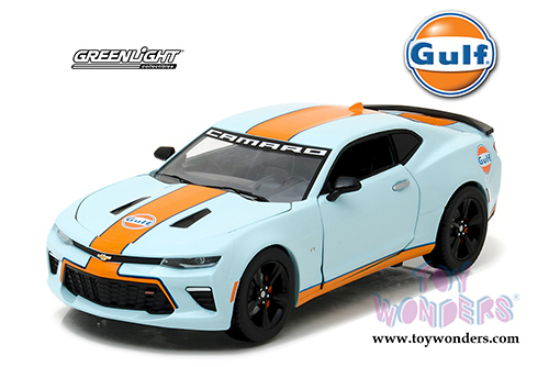 Greenlight - Chevrolet® Camaro® SS™ Gulf Oil Racing Hard Top (2017, 1/24 scale diecast model car, Blue w/Orange) 18233