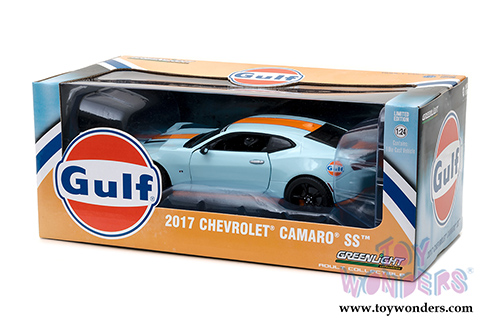 Greenlight - Chevrolet® Camaro® SS™ Gulf Oil Racing Hard Top (2017, 1/24 scale diecast model car, Blue w/Orange) 18233