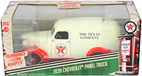Show product details for Greenlight - Running on Empty | Texaco Oil Chevrolet® Panel Truck (1939, 1/24 scale diecast model car, Cream/Red) 18238
