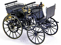 Show product details for Norev - Daimler Motorkutsche (1886, 1/18 scale diecast model car, Black) 183700