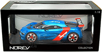 Show product details for Norev - Renault Alpine A110-50 Hard Top (2012, 1/18 scale diecast model car, Blue w/ Orange) 185147
