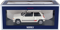 Show product details for Norev - Renault SuperCinq GT Turbo Hard Top (1958, 1/18 scale diecast model car, Panda White) 185206