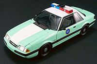 GMP - Ford Mustang United States Border Patrol SSP (1988, 1/18 scale diecast model car, Turquoise w/White) 18845