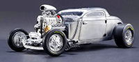 Show product details for GMP - Blown Altered Coupe Raw Steel (1934, 1/18 scale diecast model car, Silver) 18880