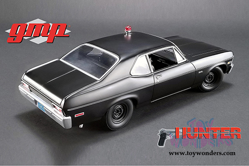 GMP - "Hunter" Chevrolet® Nova™ Police Hard Top (1971, 1/18 scale diecast model car, Matte Black) 18903
