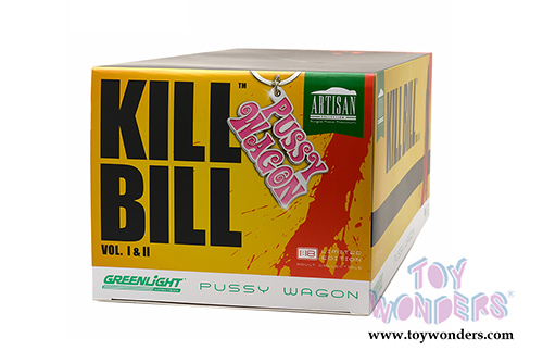 Greenlight Hollywood - Custom Crew Cab Pussy Wagon Pickup Truck - Kill Bill Vol. I & II (1997, 1/18 scale diecast model car,Yellow) 19015