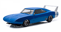 Show product details for Greenlight - Artisan Custom Dodge Charger Daytona Hard Top (1969, 1/18 scale diecast model car, Blue) 19019