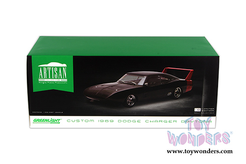 Greenlight - Artisan Custom Dodge Charger Daytona Hard Top (1969, 1/18 scale diecast model car, Black) 19020