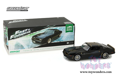 Greenlight - Artisan Fast & Furious - Tego's Pontiac Firebird Trans Am (1978, 1/18 scale diecast model car, Black) 19026