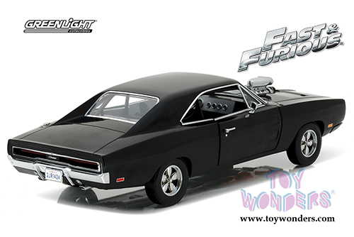 Greenlight - Artisan Fast & Furious - Dom's Dodge Charger T-Top (1970, 1/18 scale diecast model car, Black) 19027