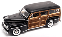 Show product details for Lucky Road Signature - Ford Woody (1948, 1/18 scale diecast model car, Black) 20028BK