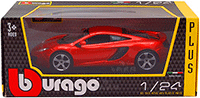 Show product details for BBurago - McLaren MP4-12C Hard Top (1/24 scale diecast model car, Orange) 21074OR