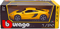 BBurago - McLaren MP4-12C Hard Top (1/24 scale diecast model car, Yellow) 21074YL