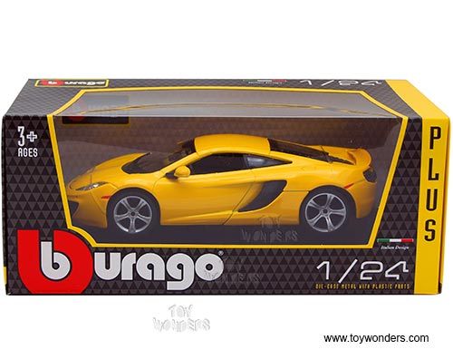 BBurago - McLaren MP4-12C Hard Top (1/24 scale diecast model car, Yellow) 21074YL