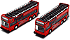 Show product details for Chicago Sightseeing Double Decker Bus Open Top (6", Red) 2168CG
