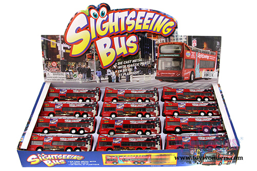 Las Vegas Sightseeing Double Decker Bus Open Top (6", Red) 2168DLV