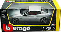 Show product details for BBurago - Maserati Gran Turismo Hard Top (2008, 1/24 scale diecast model car, Silver) 22107