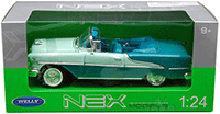Show product details for Welly - Oldsmobile Super 88 Convertible (1955, 1/24 scale diecast model car, Green) 22432WGN