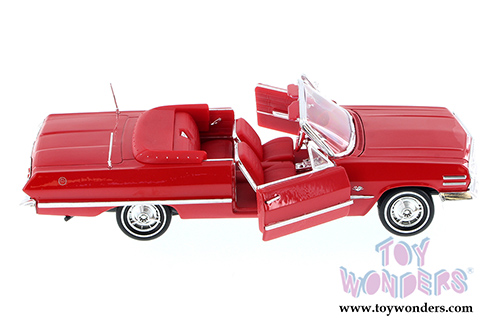 Welly - Chevrolet® Impala™ Convertible (1963, 1/24 scale diecast model car, Red) 22434WR