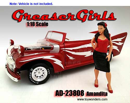 American Diorama Figurine - Greaser Girl Amandita Figure (1/18 scale, Red) 23808