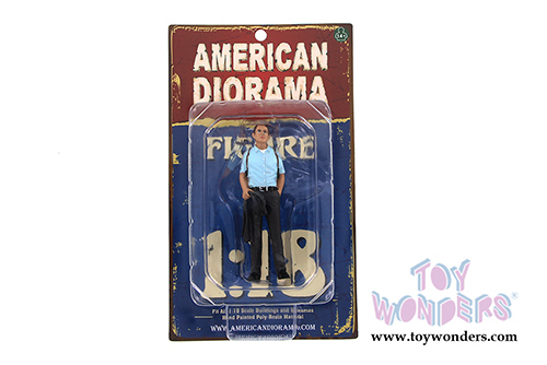 American Diorama Figurine - Detective II Figure (1/18  scale, Blue with Gray) 23892