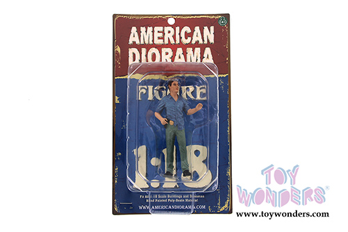 American Diorama Figurine - Detective IV Figure (1/18  scale, Blue with Green) 23894