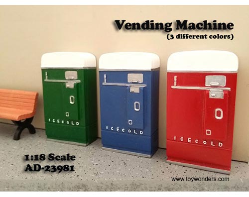 American Diorama Accessories - Vending Machine Figure (1/24  scale, Red) 23989R