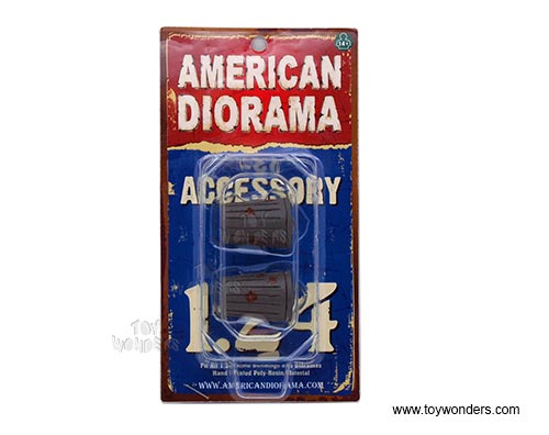 American Diorama Accessories - Trash Can Figure (1/24  scale, Grey) 23986
