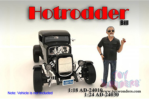 American Diorama Figurine - Hotrodders - Bill (1/24 scale, Black/Blue) 24030AD