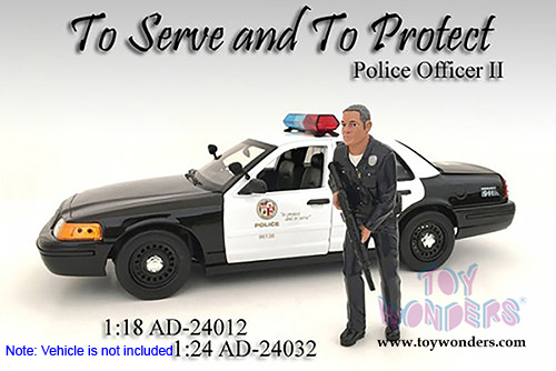 American Diorama Figurine - Police Officer II (1/18 scale, Black) 24012AD