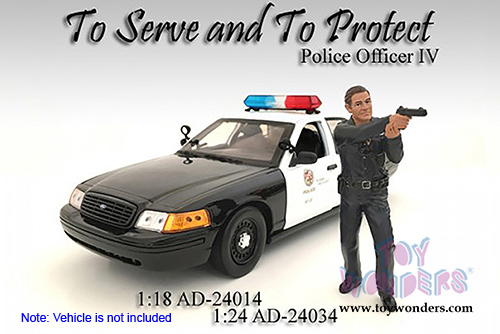 American Diorama Figurine - Police Officer IV (1/18 scale, Black) 24014AD