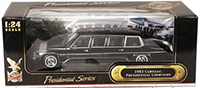 Show product details for Yatming - Cadillac Presidential Limousine (1983, 1/24 scale diecast model car, Black) 24098BK/12