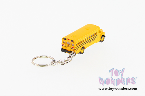Kinsmart - School Bus Key chain (2.5", Yellow) 2523DK