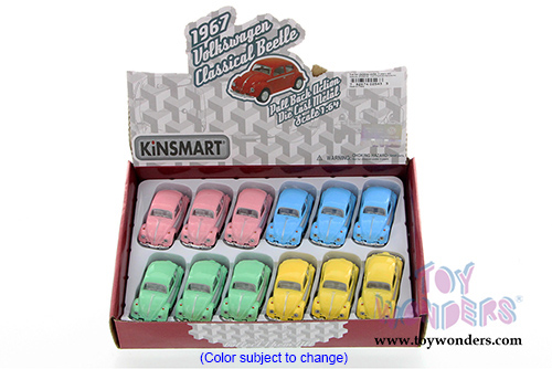 Kinsmart - Volkswagen Classical  Beetle Key Chain (1967, 1/64 Scale diecast model car, Asstd.) 2543DYK
